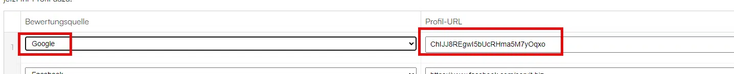 Google Profil-URL Eintrag