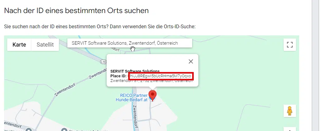 Standort-ID für SERVIT Software Solutions